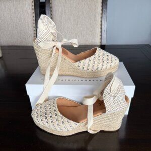 Patricia Green Lillian Espadrille Wedges - Size 9